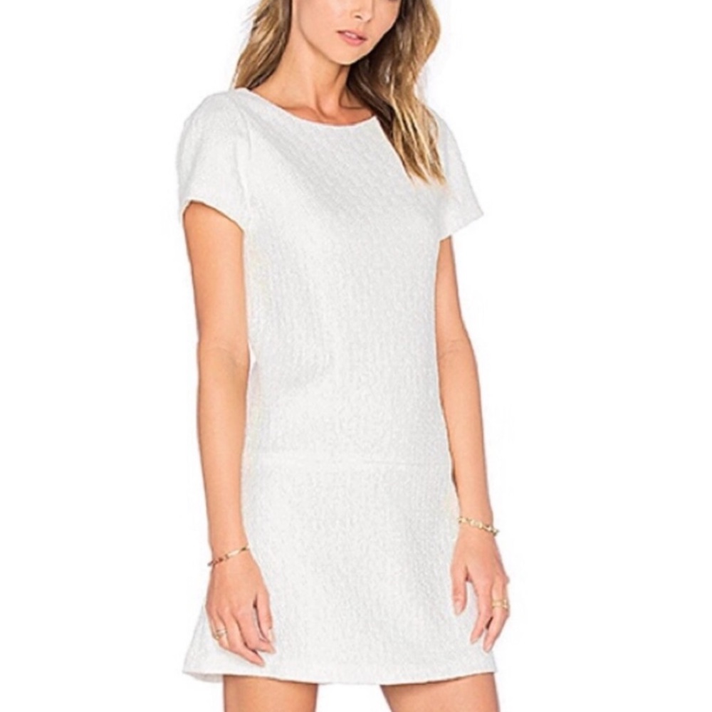 White Alice and Olivia bridal shower dress